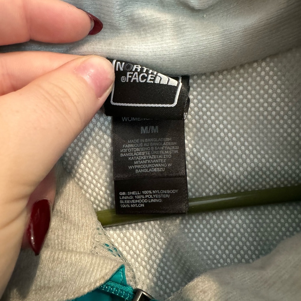 Teal Northface Rain Jacket Medium - image 2